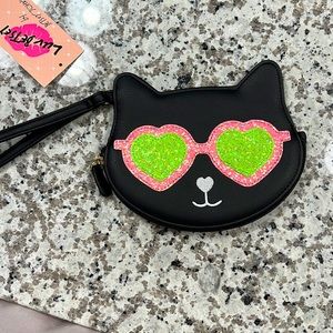 Cute betsey Johnson kitty cat wristlet